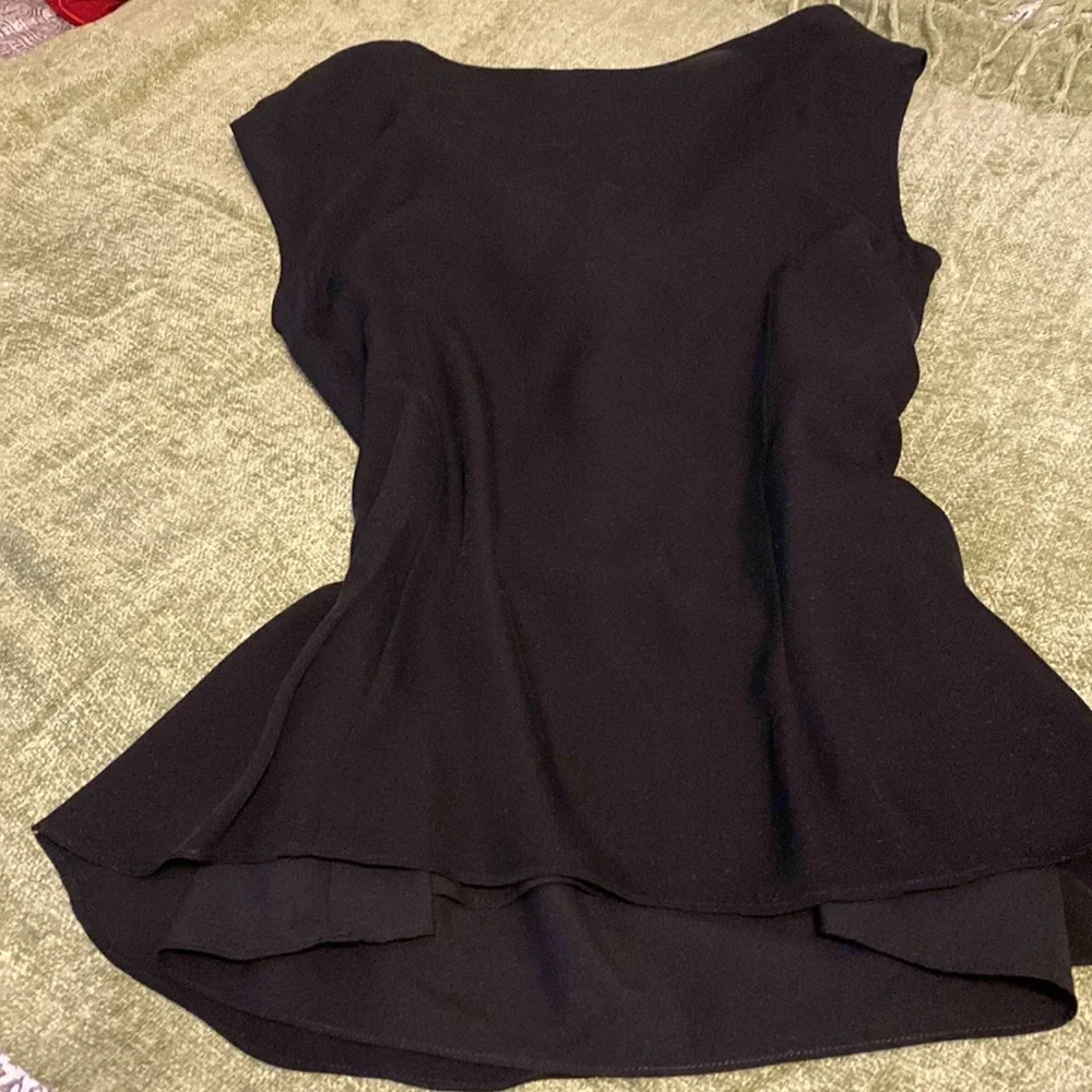 Ann Taylor scoop neck sheer top with liner - Picture 3 of 3